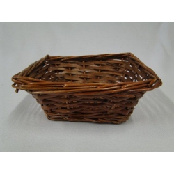 Mandje, vierkant, donkerbruin